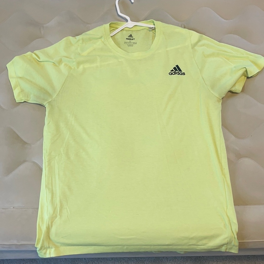 Large neon adidas tee